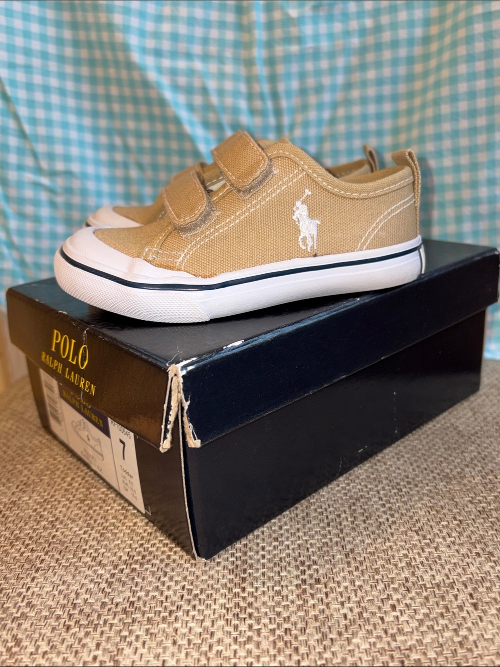 Polo Ralph Lauren Khaki Karlen EZ shoes in Toddler Size 7